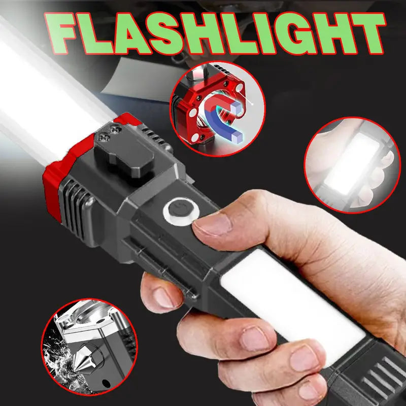 Linterna LED Recargable 4 en 1 - Potente, Compacta y Multifuncional