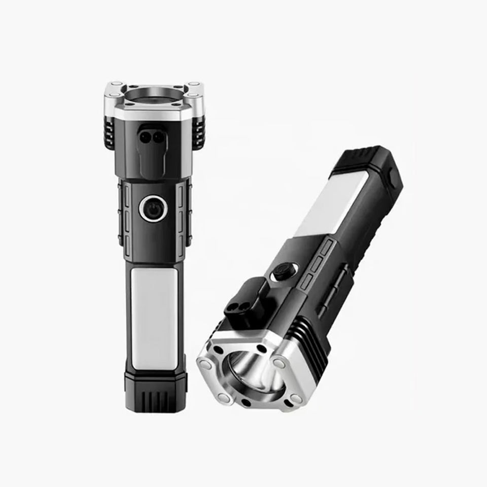 Linterna LED Recargable 4 en 1 - Potente, Compacta y Multifuncional