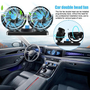 Ventilador Doble para Auto 360°- Envió gratis