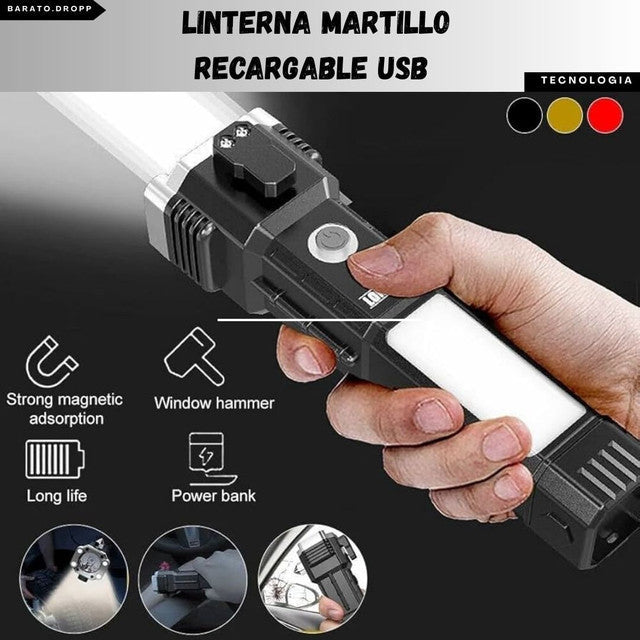 Linterna táctica 4 en 1  -Envíos gratis