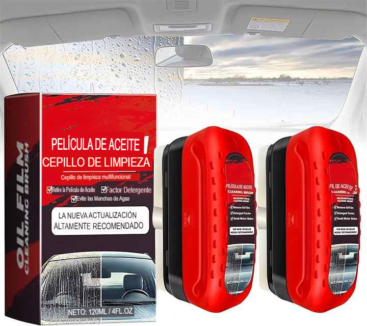Cepillo limpiador de película de aceite para automóviles- Envió gratis